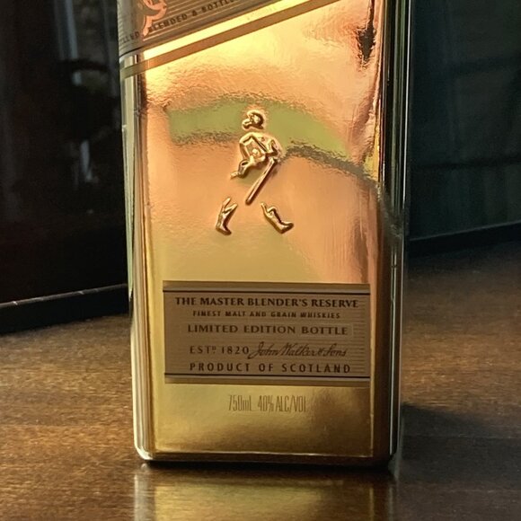 RARE GOLD FINISH BOTTLE Empty Johnnie Walker Gold Label Reserve, Limited Edition - Picture 8 of 10